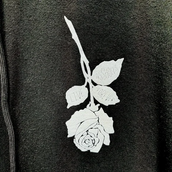 A**holes Live Forever Linda Finegold Rose Hoodie Size Xl Black White Sweatshirt - Picture 4 of 12